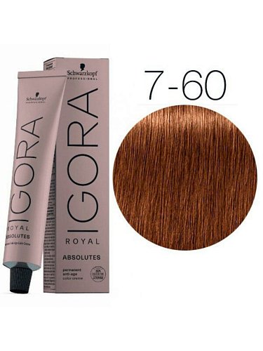 Краска для волос средний русый шоколадный натуральный - Schwarzkopf Igora Royal Absolutes 7-60
